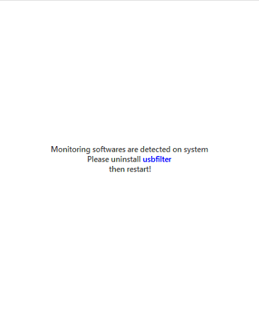 Monitoring software are detected