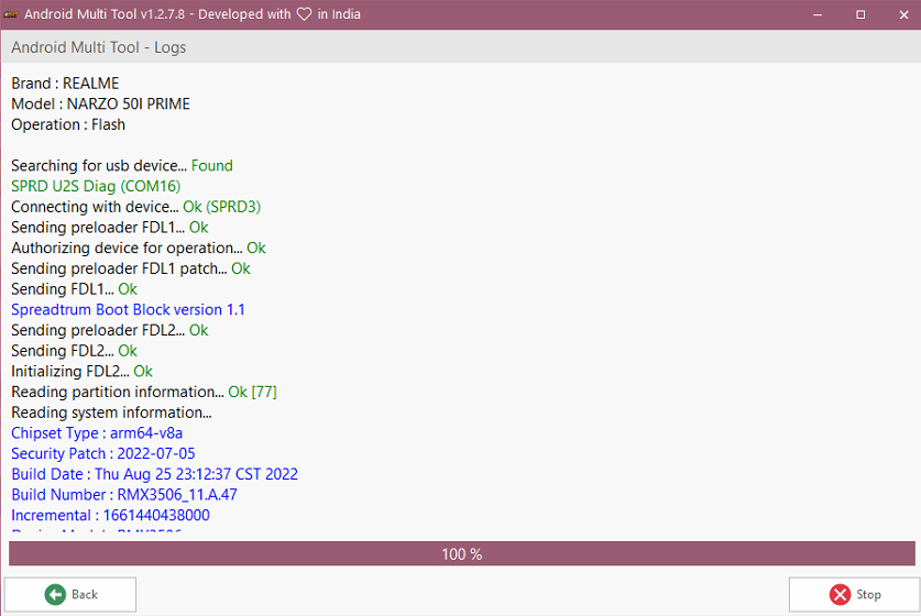 Realme Narzo 50i Prime RMX3506 Firmware Flash File Fix Unbrick Unisoc PAC