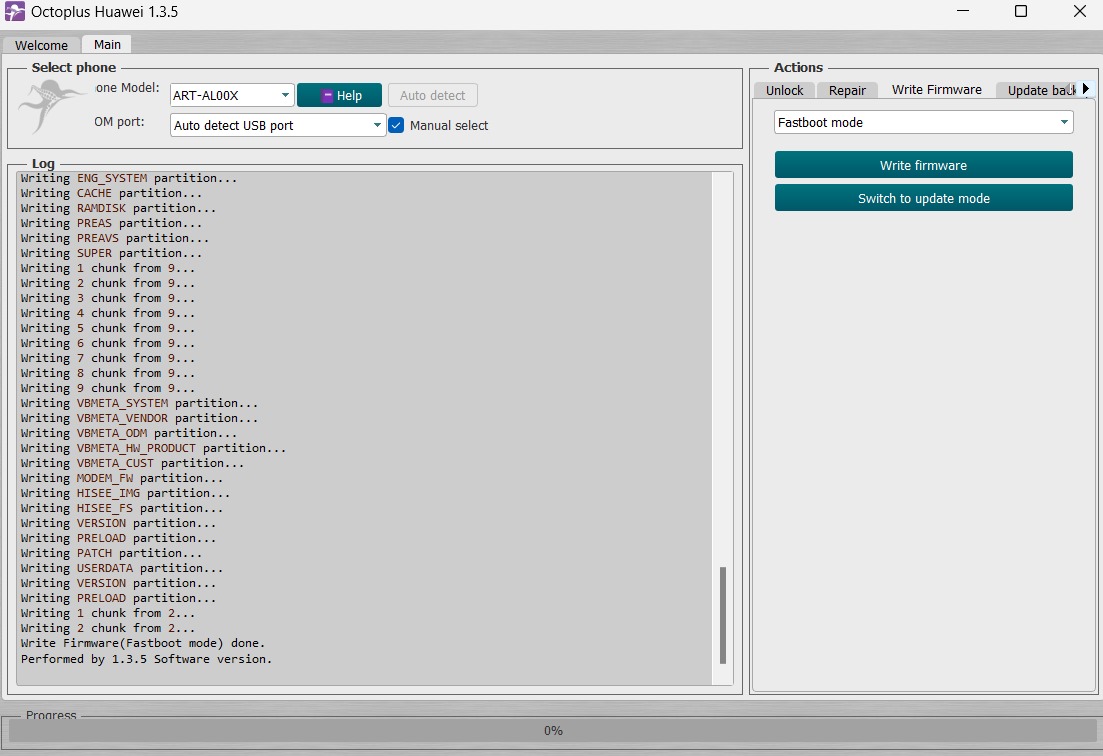 Huawei Enjoy 10 ART-AL00 Huawei ID Remove Bandel Successfully Firmware Downgrade