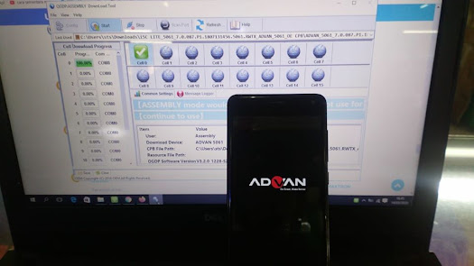 Advan i5c lite Layar garis after flashing