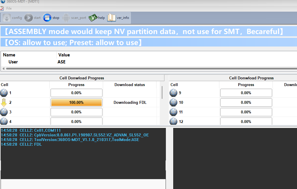 360OSMDT firmware loading