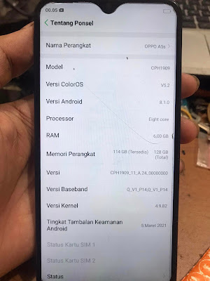 dump on oppo a7 refubish tapi tentang ponselnya oppo a5s